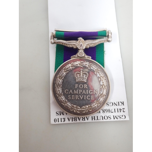 774 - Campaign Service Medal with South Arabia Bar to 24117068 Pte. K.R. Adams King's Own Border Regiment