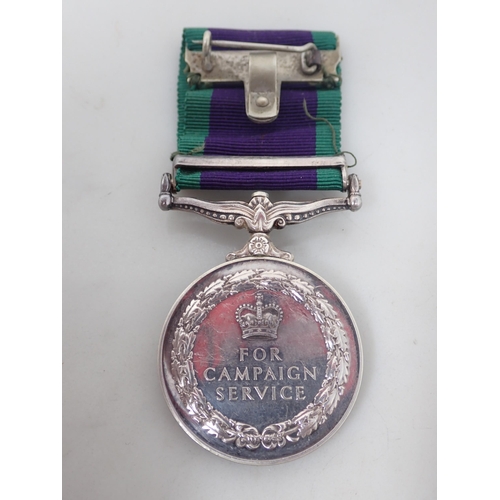 778 - Campaign Service Medal with South Arabia Bar to 23887664 Pte. E.M. Stevens, Somerset & Cornwall Ligh... 