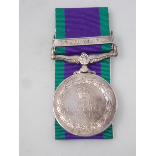 781 - Campaign Service Medal with South Arabia Bar to 23680632 Pte. D. Martin King's Own Yorkshire Light I... 