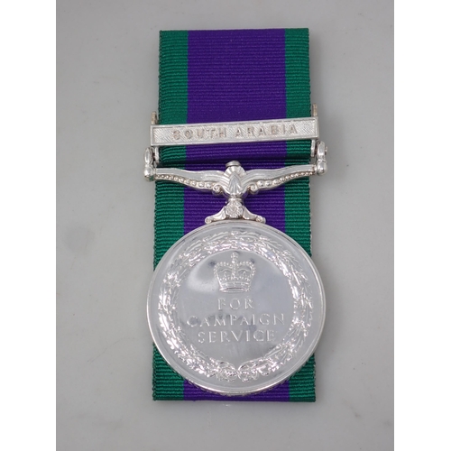 782 - Campaign Service Medal with South Arabia Bar to 24065225 Fusilier F. Pringle, Royal Highland Fusilie... 