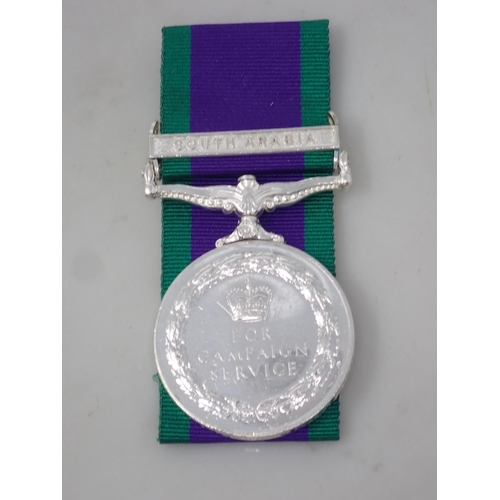 786 - Campaign Service Medal with South Arabia Bar to 23965474 Lance Corporal J. Emerson, 'B' Company, 2nd... 