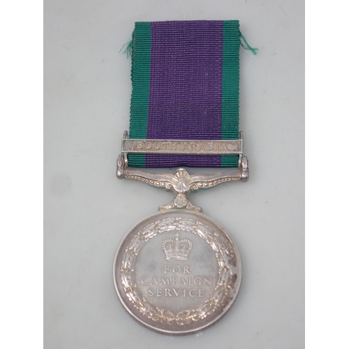 787 - Campaign Service Medal with South Arabia Bar to 23524956 Pte. J.G. Priest, 'B' Company, 2nd Battalio... 