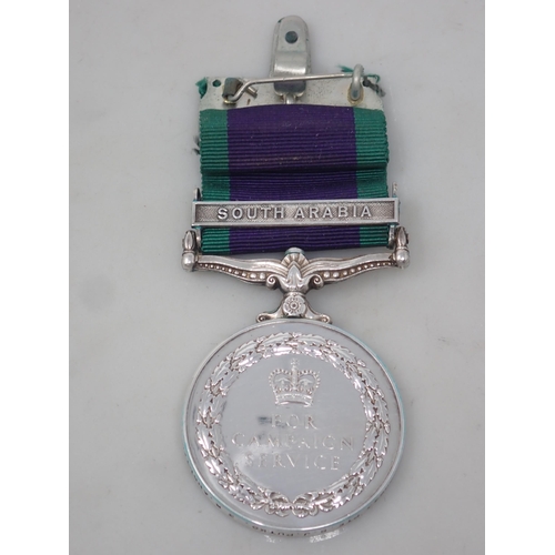 789 - Campaign Service Medal with South Arabia Bar to 2408640 Pte. B.K. Putko, 3rd Battalion, Royal Anglia... 