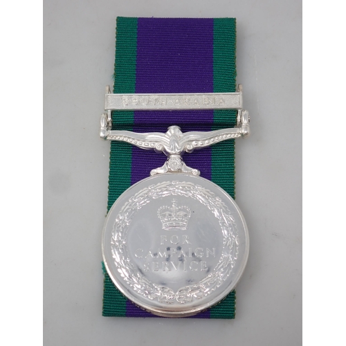 790 - Campaign Service Medal with South Arabia Bar to 24053367 Pte. V.J. Donaldson, 4th Battalion, Royal A... 