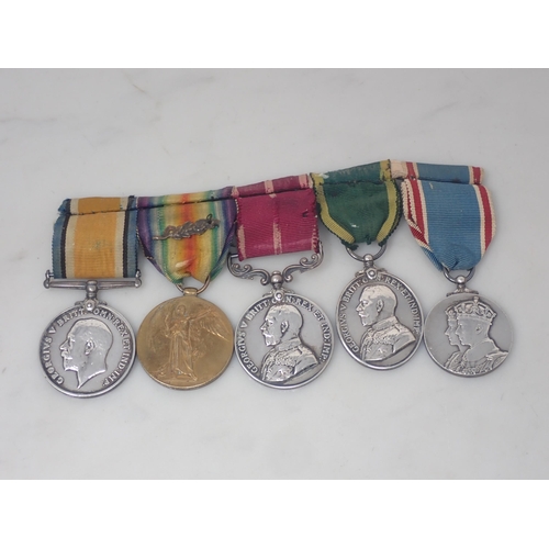 798 - A Medal Group comprising War and Victory Medals and Meritorious Service Medal to Sgt. T.E. Jones, Wo... 