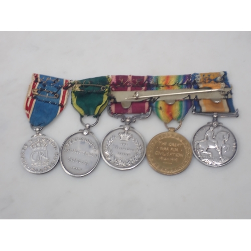 798 - A Medal Group comprising War and Victory Medals and Meritorious Service Medal to Sgt. T.E. Jones, Wo... 