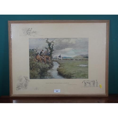 855 - Charles Johnson Payne (Snaffles); colour Print, 'Great Banks there was below in the Fields', pencil ... 