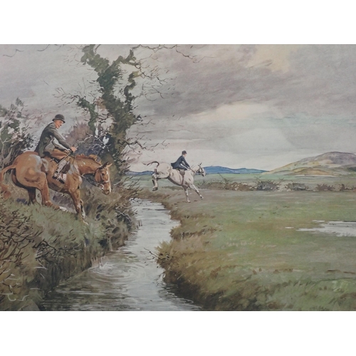 855 - Charles Johnson Payne (Snaffles); colour Print, 'Great Banks there was below in the Fields', pencil ... 