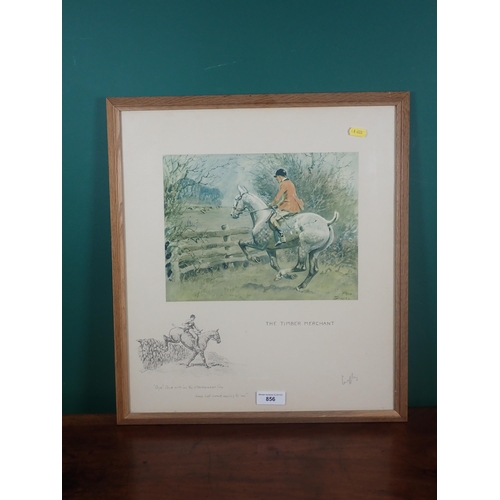 856 - Charles Johnson Payne (Snaffles); colour Print, 'The Timber Merchant', pencil signature and bit proo... 