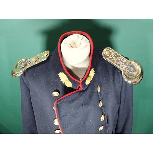 729 - Two Victorian Artillery Officer's Tunics, two pairs of Trousers and a Greatcoat