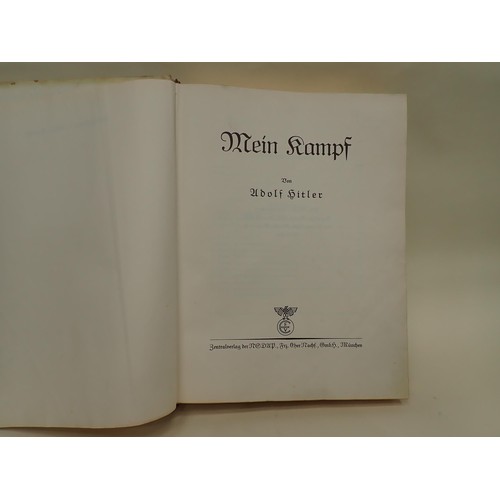 618 - ADOLF HITLER, Mein Kampf, the Gauleiter edition, with trio of oak leaves, top and bottom of spine, B... 