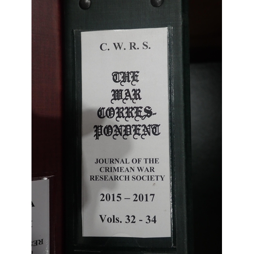 731 - Ten Binders of 'The War Correspondent' (The Journal of the Crimea War Research Society) spanning yea... 