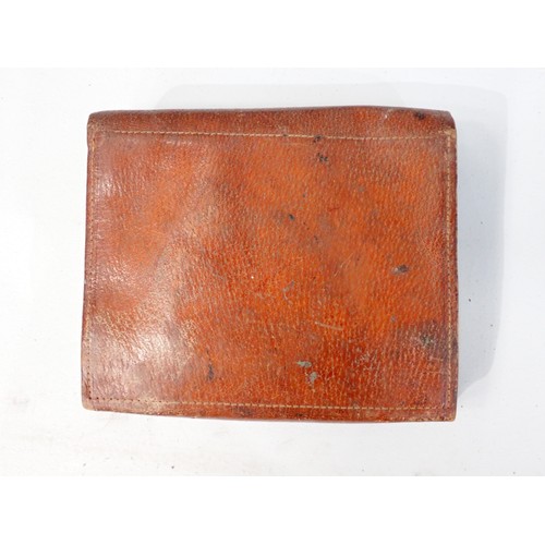 814 - An old leather Fly Wallet containing a quantity of old Salmon Flies in varying conditions, a W.J. Cu... 