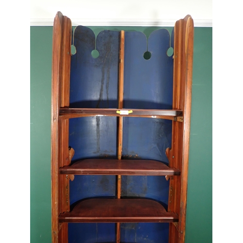 117 - A Bookcase made from rowing boat 'Achilles' 7ft 2in H x 2ft 6in W