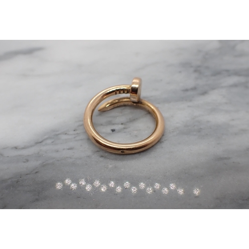 170 - A Cartier 'Juste un Clou' Ring in 18ct rose gold, signed Cartier 54 BEB343 in original box