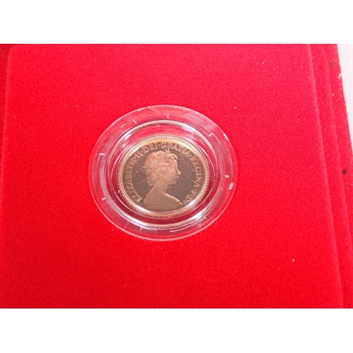 246 - QEII, 1980 Gold Proof Half Sovereign, in red case of issue, with COA