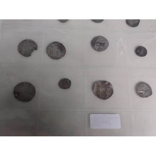 254 - A collection of hammered silver Coins, Elizabeth I - Charles I, to include a selection of Sixpences ... 