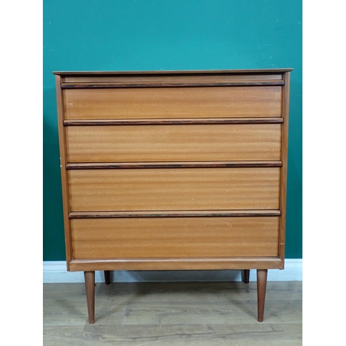 27 - A modern oak Bookcase with sliding doors and a modern Chest of drawers