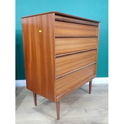 27 - A modern oak Bookcase with sliding doors and a modern Chest of drawers