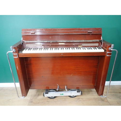 336 - An Eavestaff 'Minipiano' 4ft 7in W x 3ft 1in H and a mahogany Piano Stool