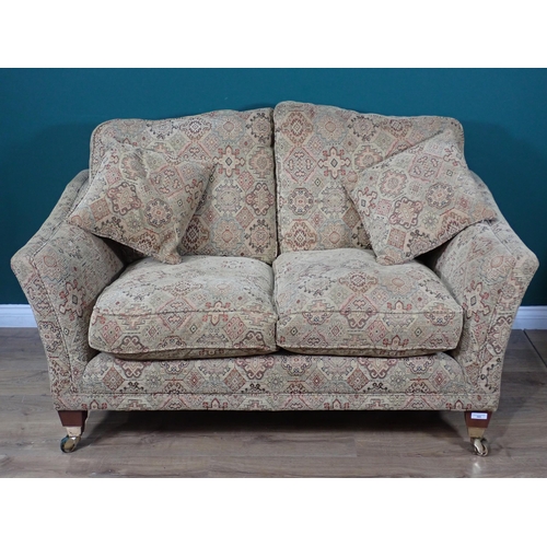 345 - A Parker-Knoll two seater Sofa 5ft W x 2ft 6in W and Armchair 3ft 1in W x 2ft 8in H, and an associat... 