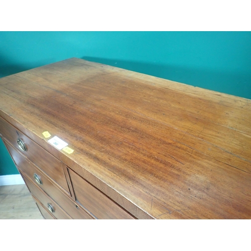 360 - A 19th Century mahogany Chest of two short and three long drawers 3ft 5in W x 3ft 5in H