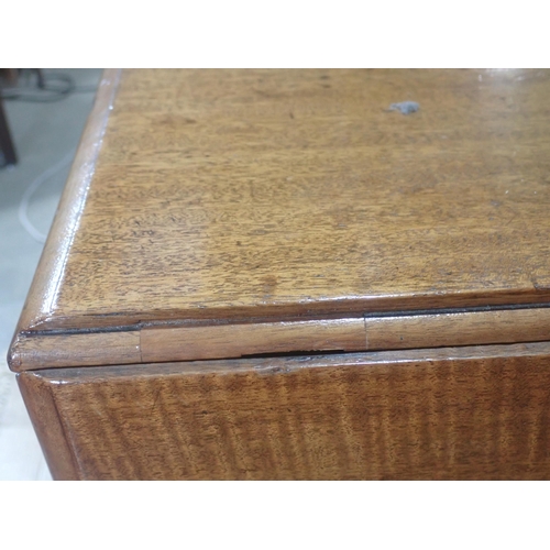 369 - A 19th Century mahogany Pembroke Table  fitted single end drawer mounted on quadruple splay base (on... 