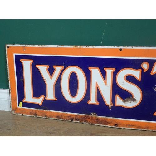 377 - A Lyons Tea enamel Sign 2ft 11in W x 1ft H