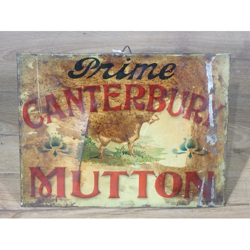 378 - A Prime Canterbury Mutton Sign 1ft W x 9in H