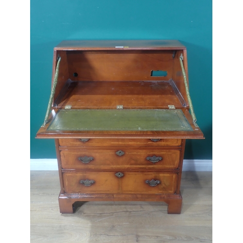 383 - A reproduction mahogany veneered TV Cabinet Bureau on bracket feet 3ft 6in H x 2ft 6in W