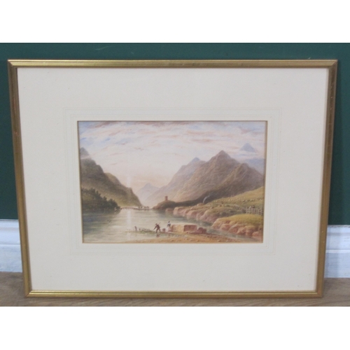 416 - THOMAS HOSMER SHEPHERD. Snowdon and Llanberis Lake, watercolour, 8 x 12in. Provenance: with Heather ... 