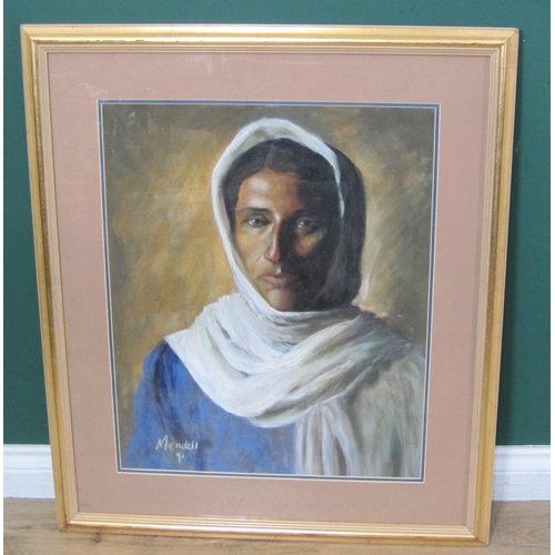 417 - RENEE MENDELL. Endurance, signed and dated '91, pastel, 29 x 25in. Exhibited The Society of Women Ar... 