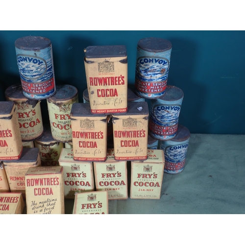 452 - A box of Tins of Coffee, Fry's Coco etc