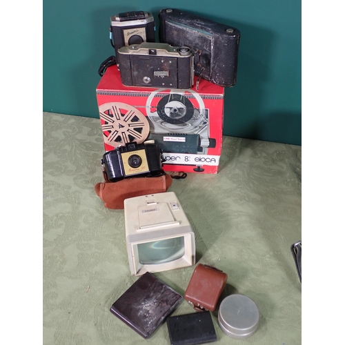 460 - An Olympus OM10 35mm Camera Outfit including various lenses, motor drive, flash in a hard case and a... 