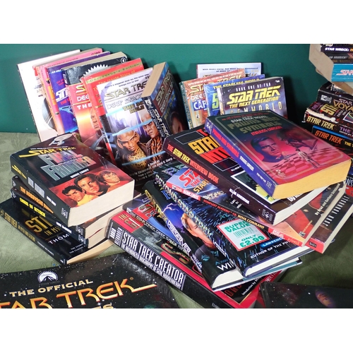 461 - Two Boxes of Star Trek Paperback Books and magazine's