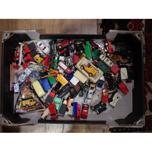 464 - A box of Matchbox, Hot Wheels, Corgi and Lledo Models of cars and Vans etc