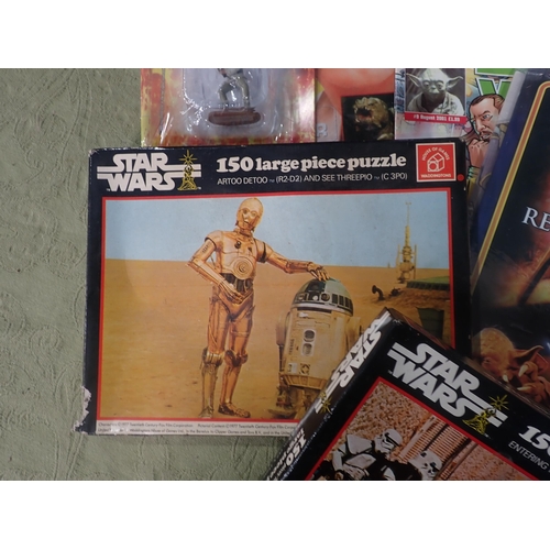 475 - A Star Wars Musical Alrm Clock, boxed, Batman Figures, Star Wars Puzzles, Robot etc