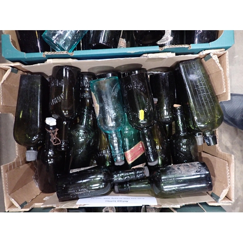 565 - Three boxes of antique beer and spirit Bottles