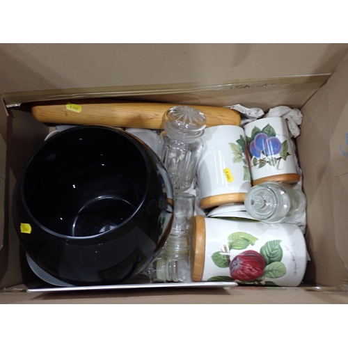 566 - A box of Cooking Pans, Shoe Rack and Preserve Jars, etc.