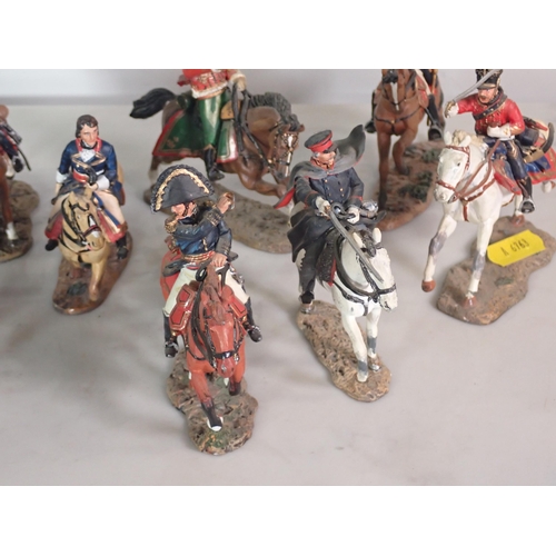 569 - A collection of 74 Del Prado Cavalry Figures including Napoleon, Wellington, Blucher, etc., some A/F