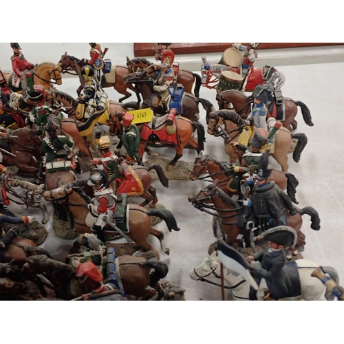 569 - A collection of 74 Del Prado Cavalry Figures including Napoleon, Wellington, Blucher, etc., some A/F