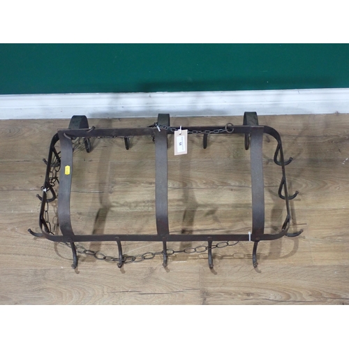 58 - A metal Game Hanging Rack 2ft 7in L x 1ft 6in H