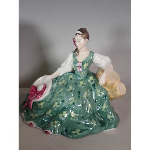 582 - A Royal Doulton figure of Elyse, a flambe Vase, a Doulton Plate and a Coalport pastille burner, 