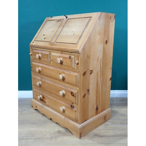 629 - A pine Bureau 3ft 5in H x 2ft 6in W