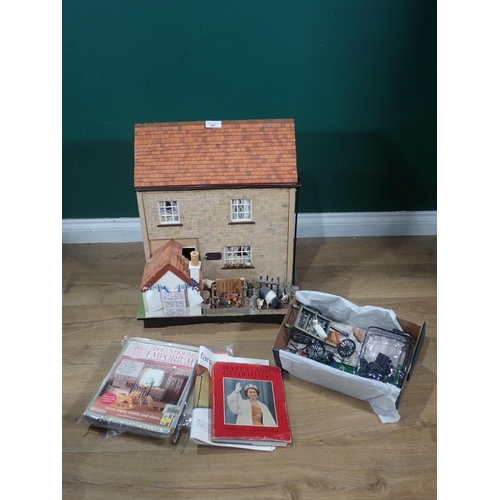 647 - A modern Doll's Farmhouse 'The Homestead' with Figures, Animals and Magazines. Based on a property n... 