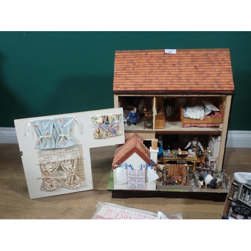 647 - A modern Doll's Farmhouse 'The Homestead' with Figures, Animals and Magazines. Based on a property n... 