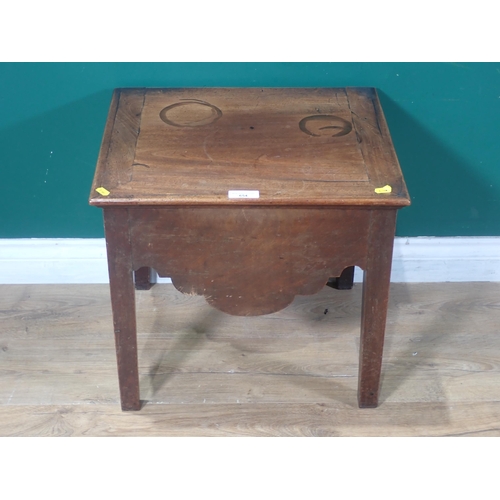 654 - A 19th Century mahogany Commode and a gilt framed Wall Mirror