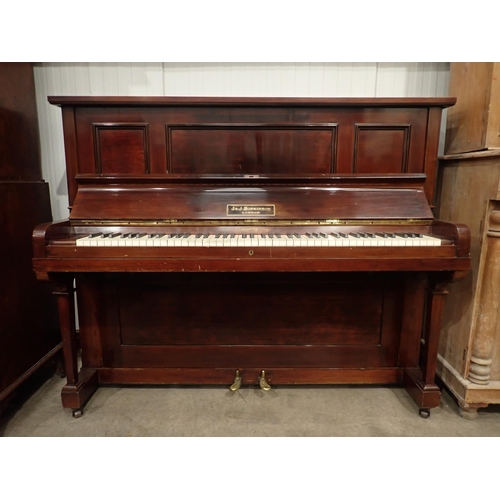 670 - A mahogany cased upright Piano by J & J Hopkinson 5ft 1in W x 4ft 1in H