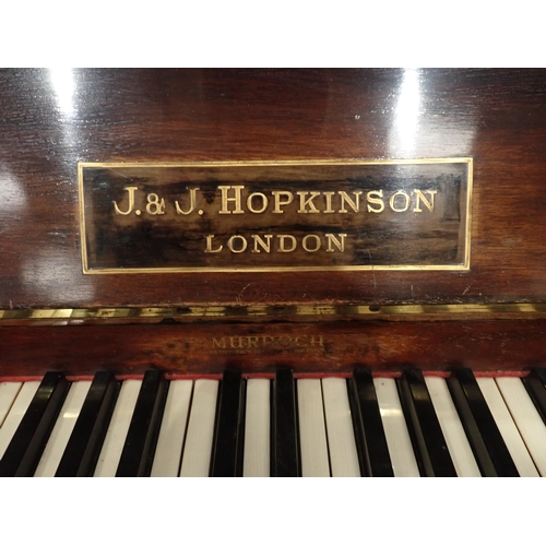 670 - A mahogany cased upright Piano by J & J Hopkinson 5ft 1in W x 4ft 1in H