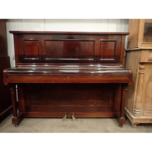 670 - A mahogany cased upright Piano by J & J Hopkinson 5ft 1in W x 4ft 1in H